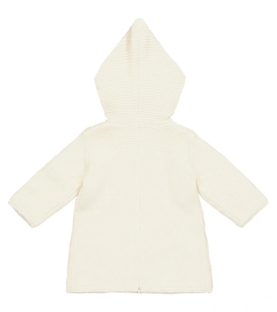 Shop Bonpoint Baby Hooded Cashmere Coat In White