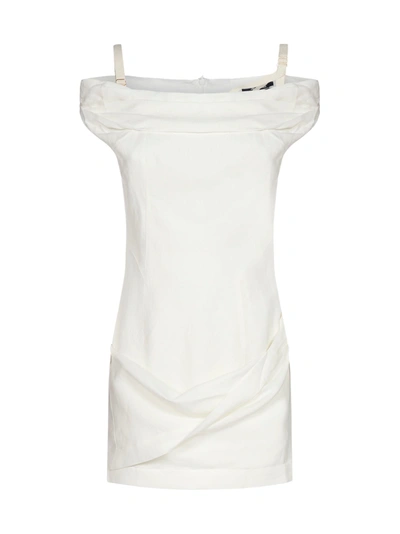 Shop Jacquemus Dress In Ecru