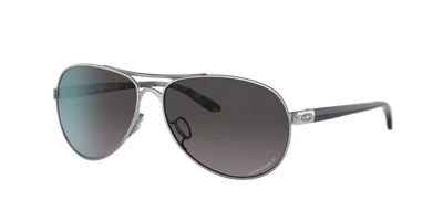 Oakley Feedback Prizm Grey Gradient Aviator Ladies Sunglasses Oo4079 407940 59 In Prizm Grey Gradient