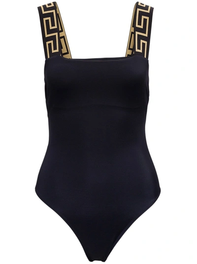 Shop Versace One Piece Swimsuit In Black