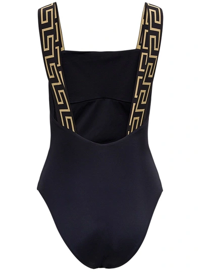 Shop Versace One Piece Swimsuit In Black