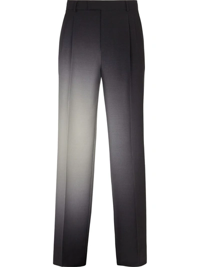 Shop Fendi Gradient-effect Trousers In Black