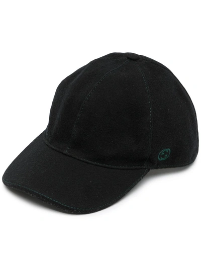 Pre-owned Gucci 1990s Web Stripe Baseball Cap In Black