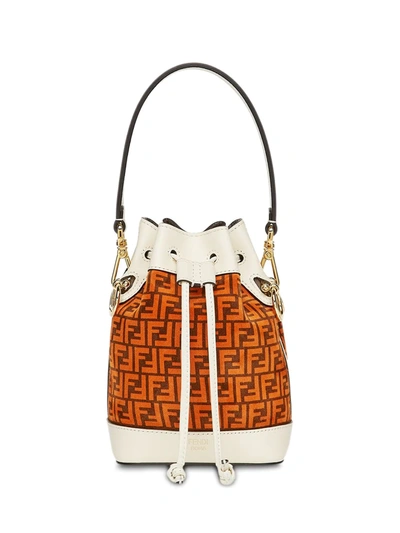 Shop Fendi Mini Mon Tresor Bucket Bag In Orange