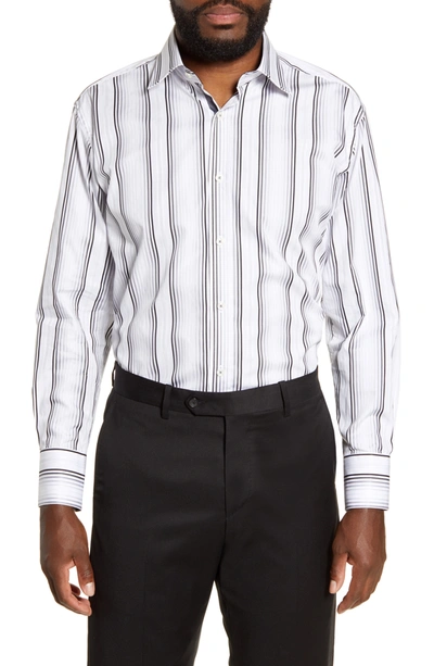 Shop English Laundry Regular Fit Stripe Dress Shirt In White