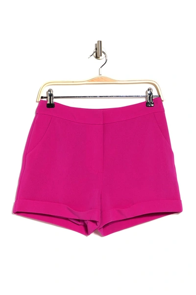 Shop Cinq À Sept Elaine Tailored Crepe Shorts In Petunia
