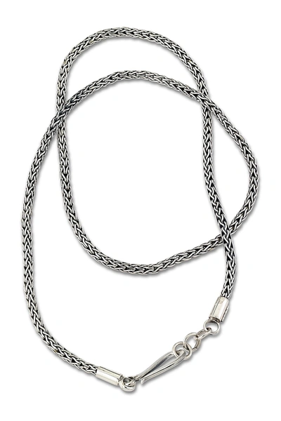 Samuel B Jewelry Samuel B. 18" Sterling Silver S Hook Clasp 2.5mm Wheat Chain In Silver