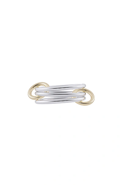 Shop Spinelli Kilcollin Solarium Sg Ring In Sterling Silver & 18k Yellow Gold