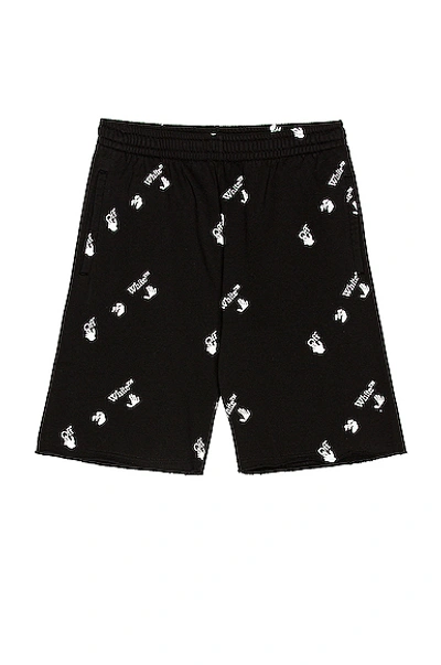 Shop Off-white All Over Sweatshort In Black