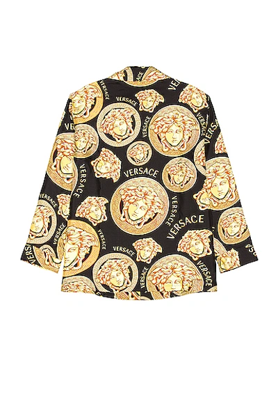 Shop Versace Medusa All Over Shirt In Black