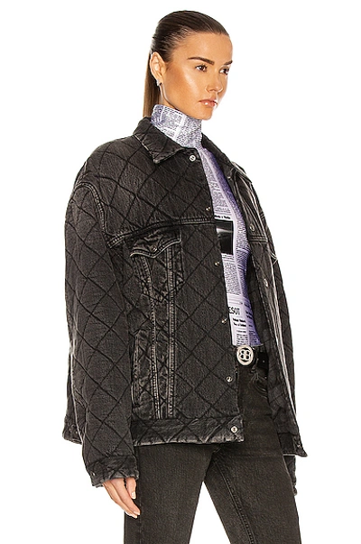 Shop Balenciaga Quilted Jacket In Dirty Vintage Black