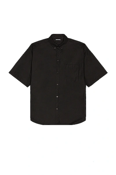 Shop Balenciaga Large Fit Shirt In Black