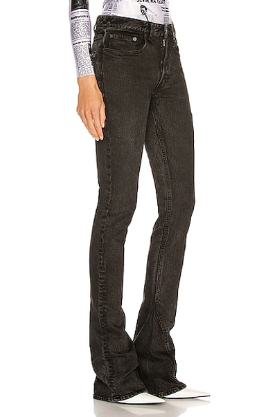 Shop Balenciaga Flare Skinny Jean In Charcoal