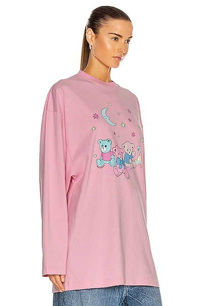 Shop Balenciaga Long Sleeve Xl T Shirt In Pink