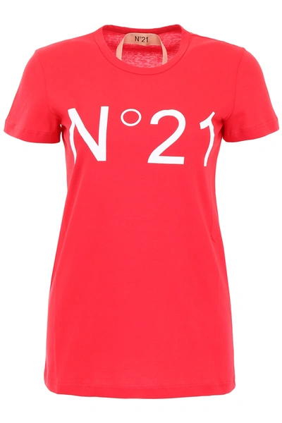 Shop N°21 Logo T-shirt In Red