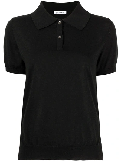 Shop P.a.r.o.s.h Lipster Polo Shirt In Black Wool