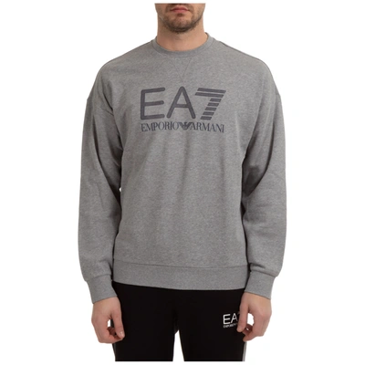 Shop Ea7 Emporio Armani  Metropolis Sweatshirt In Medium Grey Melange