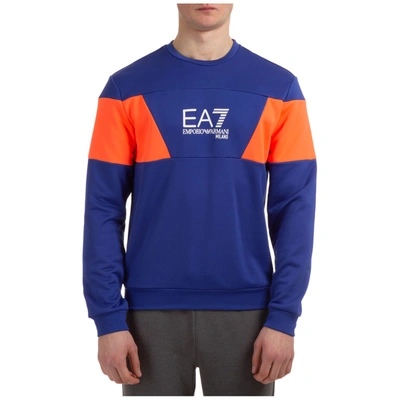 Shop Ea7 Emporio Armani  Metropolis Sweatshirt In Mazarine Blue