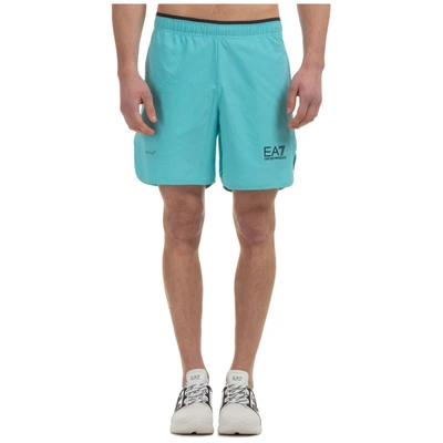 Shop Ea7 Emporio Armani  Ventus 7 Shorts In Blue Curacao