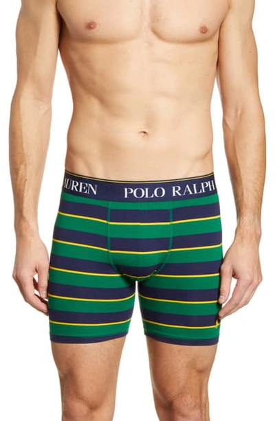 Shop Polo Ralph Lauren Cotton Stretch Boxer Briefs In Green