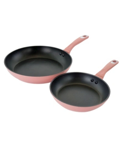 Shop Oster Lyndhurst 2 Piece Non-stick Frying Pan Set In Pink