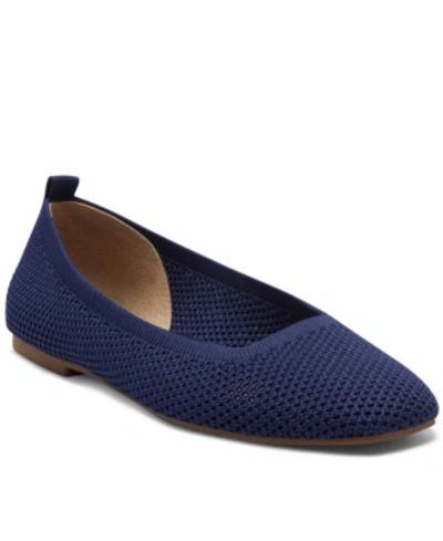 Shop Lucky Brand Women's Daneric Washable Knit Flats In Peacoat