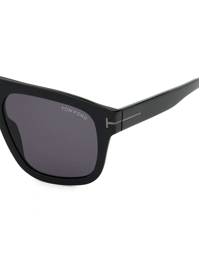 Shop Tom Ford 56mm Plastic Sunglasses In Shiny Black Smoke Lenses
