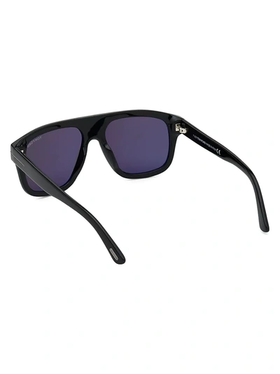 Shop Tom Ford 56mm Plastic Sunglasses In Shiny Black Smoke Lenses