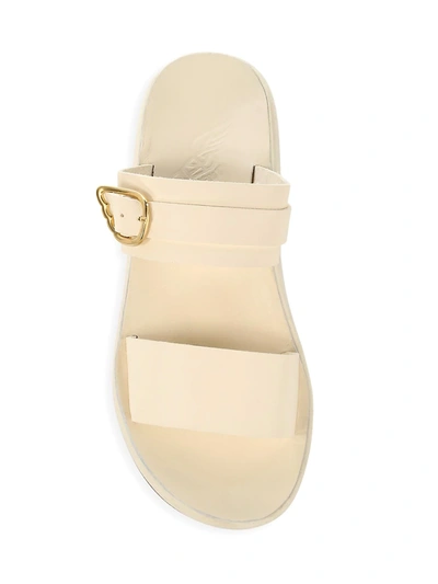 Shop Ancient Greek Sandals Women's Preveza Leather Flatform Sandals In Off White