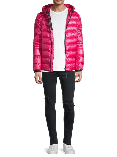 Shop Canada Goose Crofton Hooded Puffer Jacket In Burdock Pink