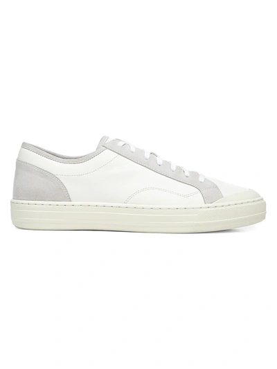 Shop Vince Men's Westcott Leather Sneakers In White