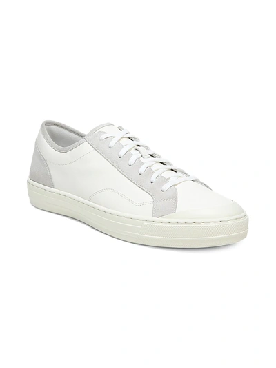 Shop Vince Men's Westcott Leather Sneakers In White