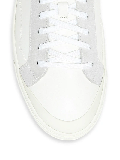 Shop Vince Men's Westcott Leather Sneakers In White