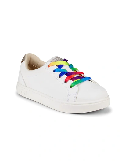 Shop Ugg Little Kid's & Kid's Caplan Slip-on Sneakers In White