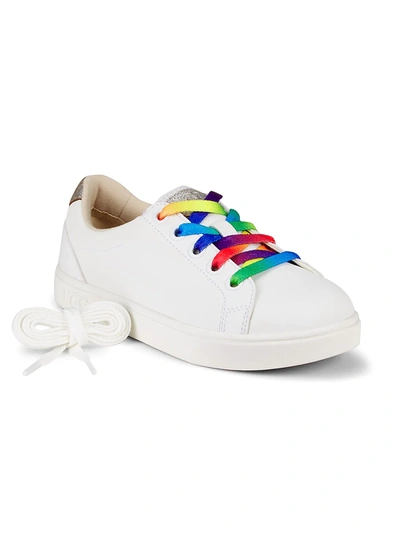 Shop Ugg Little Kid's & Kid's Caplan Slip-on Sneakers In White