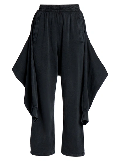 Shop Balenciaga Women's Tied-up Sweatpants In Black