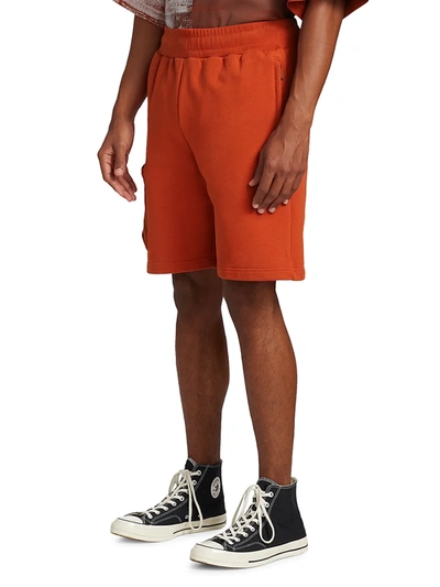 Shop A-cold-wall* Men's Logo Embroidered Shorts In Orange