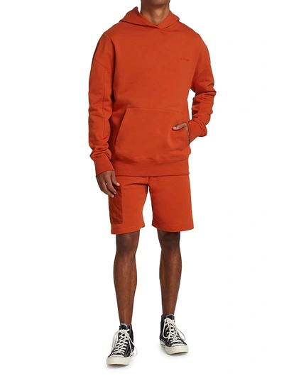 Shop A-cold-wall* Men's Logo Embroidered Shorts In Orange