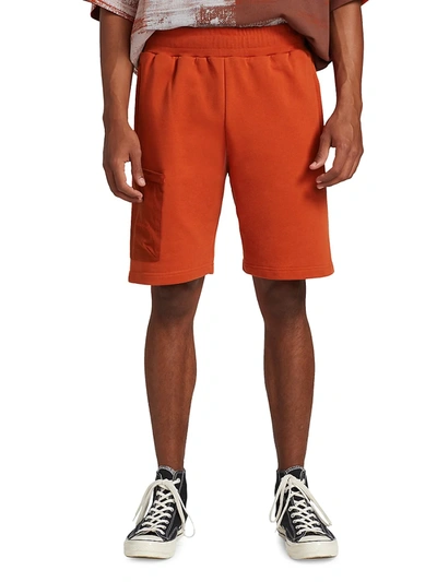 Shop A-cold-wall* Men's Logo Embroidered Shorts In Orange