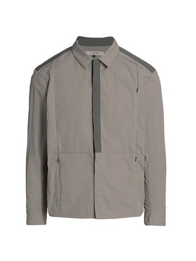 Shop A-cold-wall* Arcane Paneled Shirt In Mortar Grey