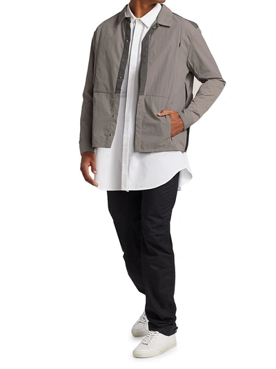 Shop A-cold-wall* Arcane Paneled Shirt In Mortar Grey