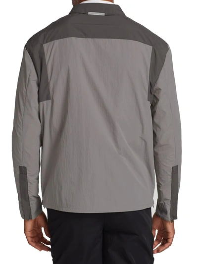 Shop A-cold-wall* Arcane Paneled Shirt In Mortar Grey