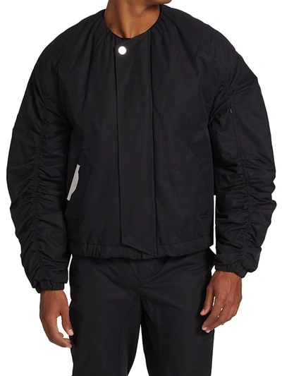 Shop A-cold-wall* Ruched Bomber Jacket In Black