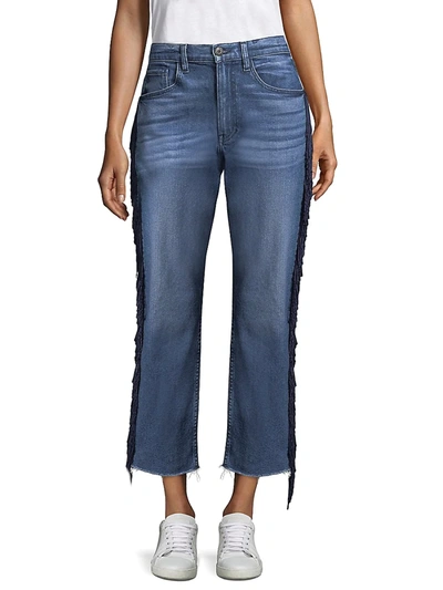 Shop 3x1 Women's Higher Ground Fringe Crop Jeans In Spanish Fringe