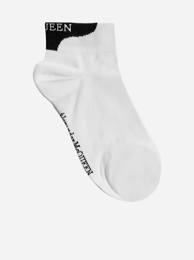 Shop Alexander Mcqueen Logo Stretch Cotton Mini Socks