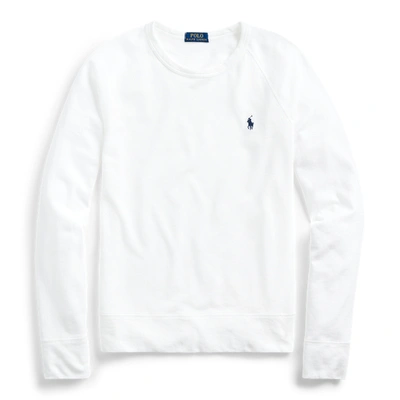 Shop Polo Ralph Lauren Spa Terry Sweatshirt In White