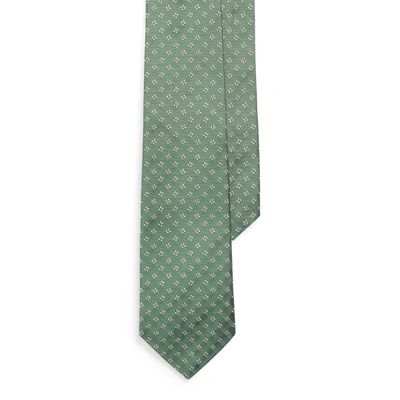 Shop Ralph Lauren Patterned Silk Tie In Light Green