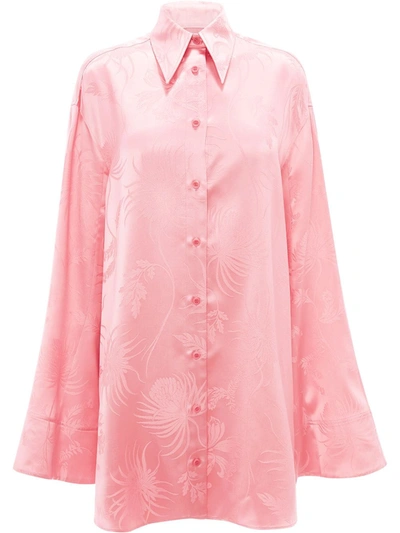 Shop Jw Anderson Floral-print Shirt In Pink