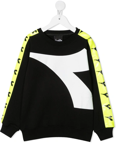 Shop Diadora Junior Logo-print Sweatshirt In Black