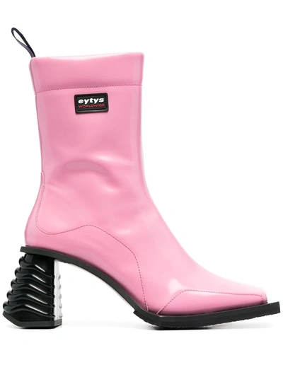Shop Eytys Gaia Square-toe Boots In Pink